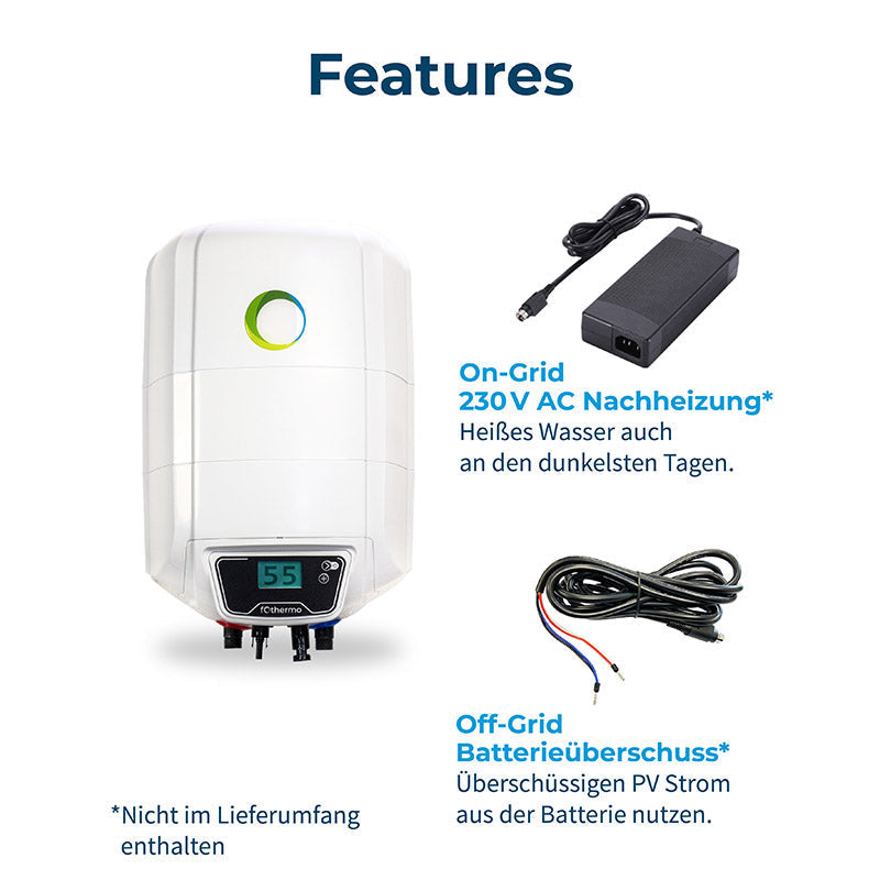 10 liter solar off-grid boiler