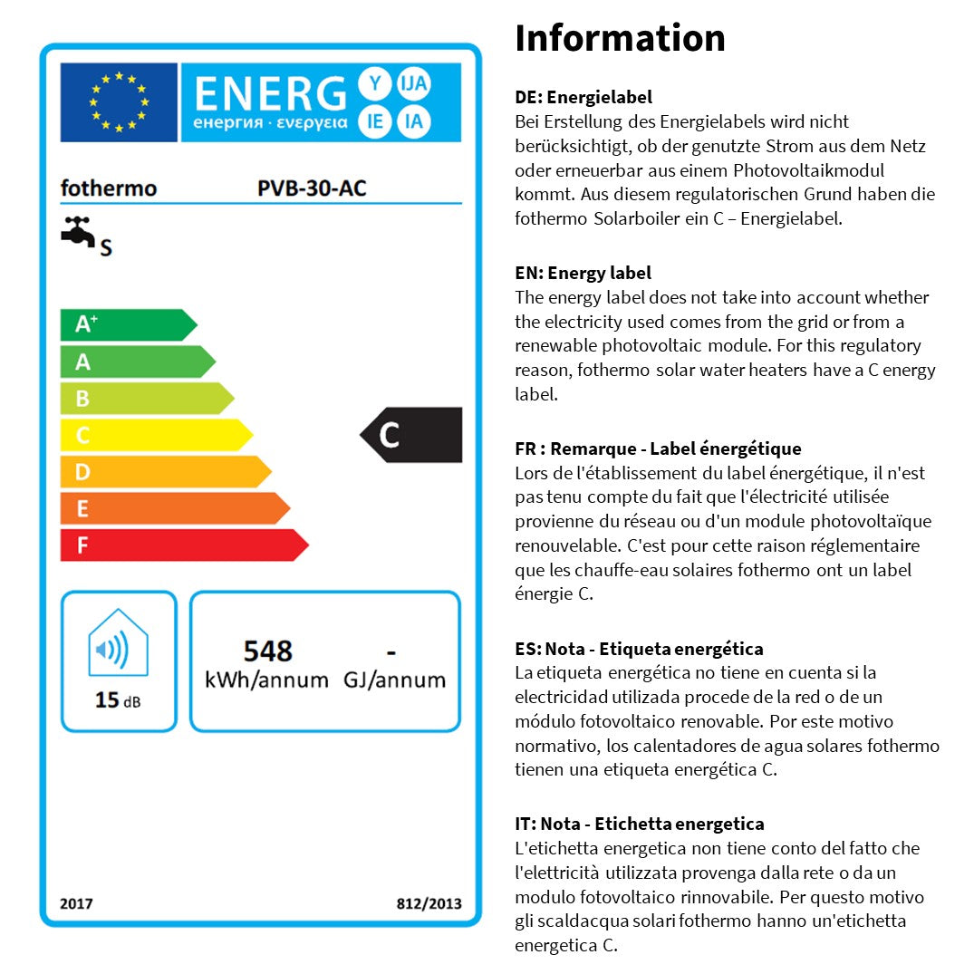 30 liter solar hybrid boiler