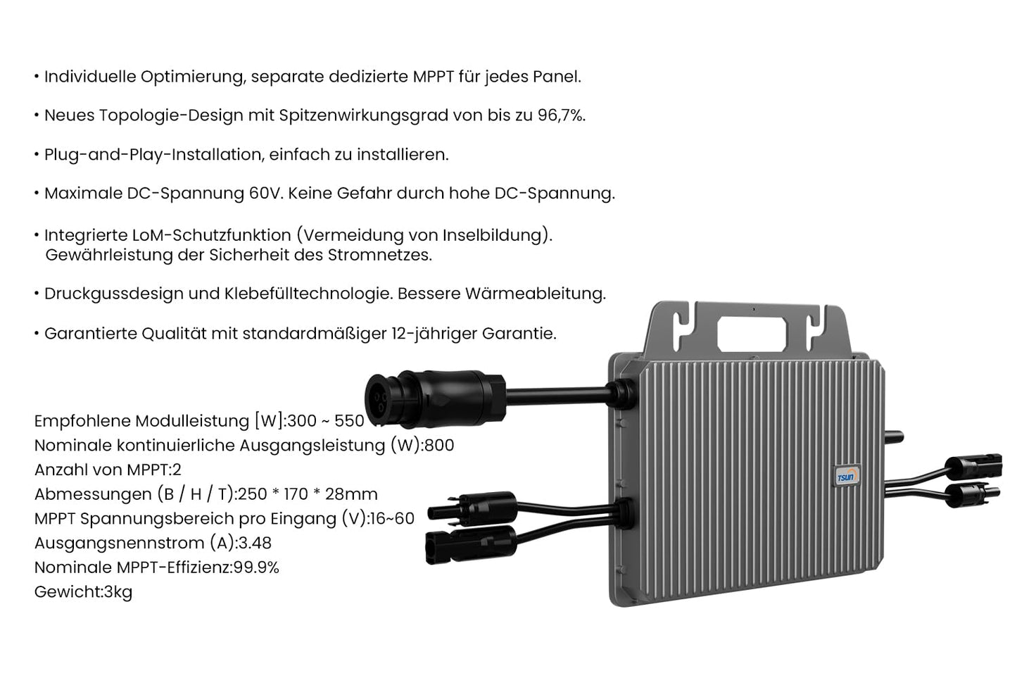 TSOL-M800 micro-inverter with WIFI